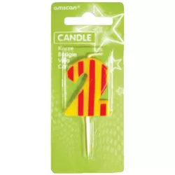 Színes gyertyagolyó 7,6 cm, szám 2