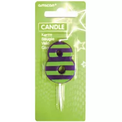 Színes születésnapi gyertya 7,6 cm, sorszámú 8