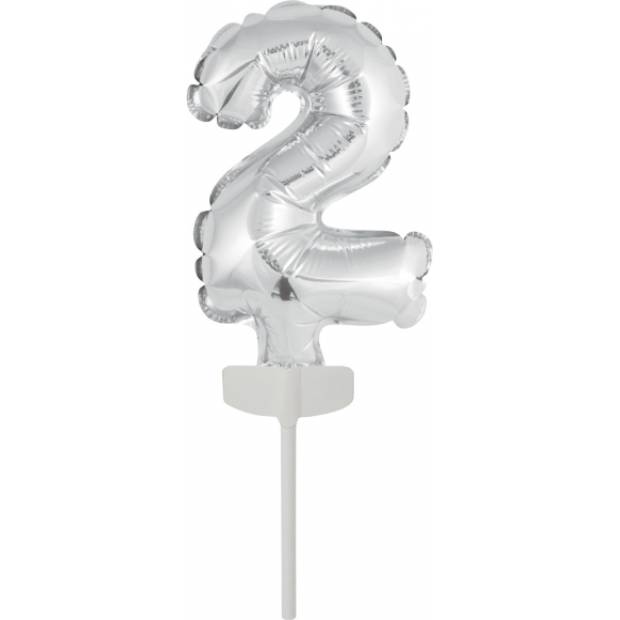 Fólia lufi ezüst mini - torta topper 2. szám