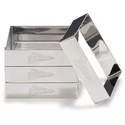 Középpel bevont négyleveles négyszögletű 8x8 cm-es tányérok, 4 darab