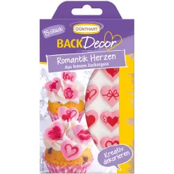 Díszítő cipók tortához 15 darab szív alakú dekoráció