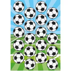 Zsütőpapír előre mintázott focis cupcake-hoz