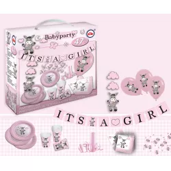 Csomag a kisbaba születésének ünneplésére - lány 48 db