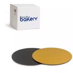 Tortalap 24 cm, 0,3 cm fekete-arany