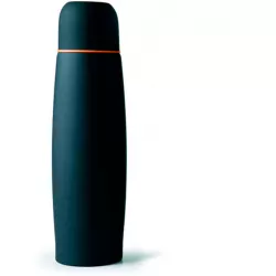 Fekete termosz  narancs bevágással 1l