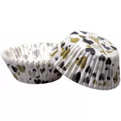 Muffinpapír szívek (50 db)