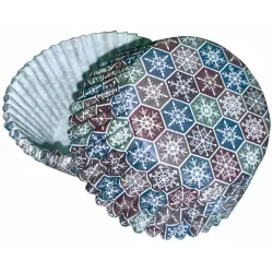 Csokis muffin formák hópehely (50 db)