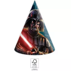 Papírlapos sapkák 6 darab Star Wars