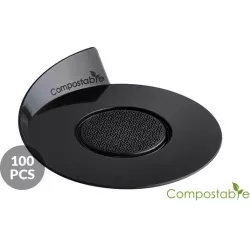 Professzionális komposztálható mini desszertalátétek 8,6 cm, 100 db