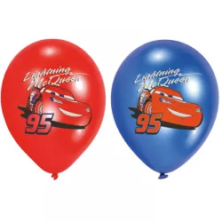 Klasszikus léggömbök Cars 6 darab 27,5 cm