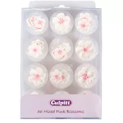 Cukorgyöngy dekoráció - virágok - 36 db