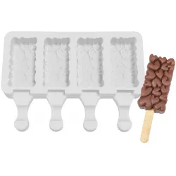 Szilikon jégkrém forma szívecskékhez, 7x3,5 cm