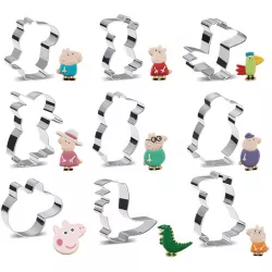 Szeletelőformák, malac Pepa 9 darab