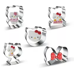 Hello Kitty süteménykiszúrók, 5 db, 6,5×7,5 cm