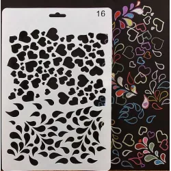 Stencil sablon Szívben