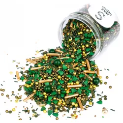 Cukorgyöngy díszítés 90 g karácsonyfa zöld