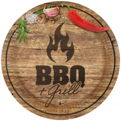 Grillezhető papírtányér 8 db 23 cm BBQ grillhez