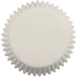 Mini muffinpapír cupcake-hoz, fehér, 100 db