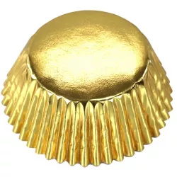 Zsákolt foszlány cupcake papírba arany 30 darab