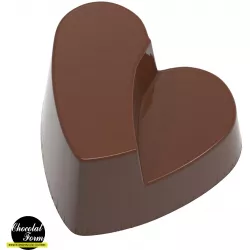 Csokoládé bonbon formája záródó szív 29x29x18 mm