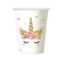 Papírt pohár 266 ml 6 db unikornis