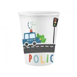 Papírtartó pohár 266 ml 6 db rendőrség