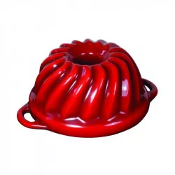 Öntöttvas üvegezett sütőforma Sophie süti GOURMETINA 22 cm - Árnyékos piros