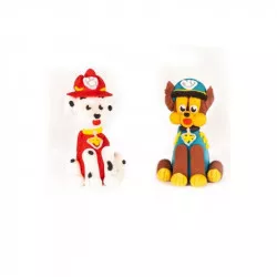 Cukorfigura Paw Patrol — Chase és Marshall, 3,5 × 6 cm