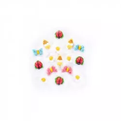 Mézeskalács méhecske, zengőlepkés, pillangós figurka