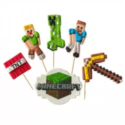 Cukor figura torta díszlet a Minecrafthez