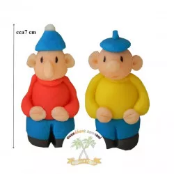 2 figurák a tortára kokoszertből készült gyurmából