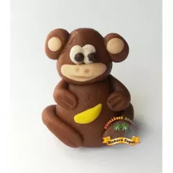 Csokitorta figura majom 5 cm kókuszanyagból
