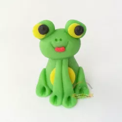 Kajak figura tortához béka 5x4 cm kókuszmasszából