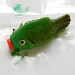 Torta dísz ponty, 30 g, kókuszmasszából, 7,5×1,5 cm