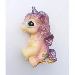 Egyszarvú tortadísz 7 cm kókuszmasszából