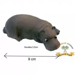 9 cm-es kókuszmasszából készült víziló tortadísz