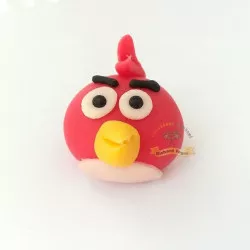 Birthday cake figures Angry Birds Red 4 cm kókuszgolyógyagból
