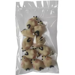 Marcipánfigurák egérkék kicsi 10 db 1,5x3 cm, 43 g