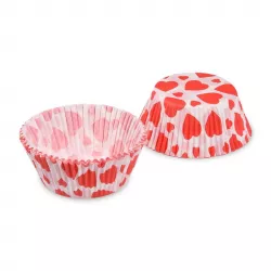 Cukrászdísz kosárka szív 50x30mm 40db