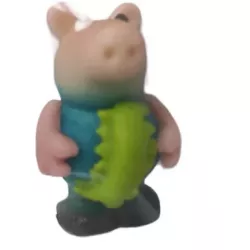 Marcipánfigura kék malacka, 50 g, 2,5 × 5 cm