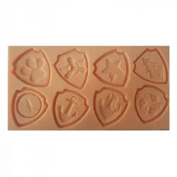 Silikonforma Paw Patrol-jelvényekhez, 4,5×5 cm