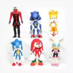 Tortafigurák 6 db sündiszsujz Sonic sünd 12 cm