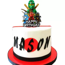 Zászló a torta műanyag Ninjago-ra
