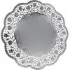 Dekoratív csipke kerek ezüst 32 cm 4 db