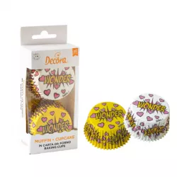 36 db muffinformázó papírtálka 50x32 mm Wonders