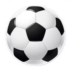 Élelmezési papír futball-labda 15,5 cm