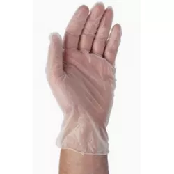 Vinyl kesztyű, pormentes, fehér, L, 100 db