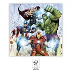 Papírvékony törlőkendő Avengers 33x33 cm, 20 db