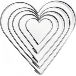 Szív alakú kiszúróforma 5 darab 121149