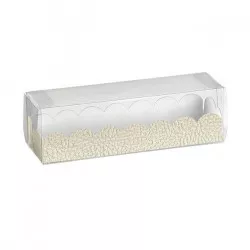 Makaronpapír do krabičky 190x50mm, vložka, fehér, bőr, 10 db